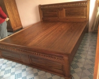 Mẫu giường ngủ gỗ óc chó đẹp
